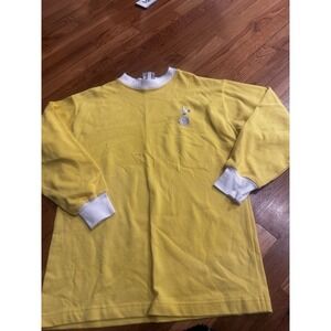 TOFFS Men's Tottenham Hotspur Yellow LS Embroidered Cockerel Football Shirt Sz S